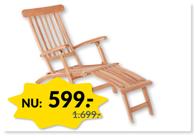 KØLN TEAK DÆKSTOL - JANUARUDSALG